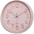 Maxspace Pink Silent Non-Ticking Wall Clock, 12in Battery Operated Analog Decorative Clock