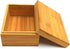 Zhou Bamboo Natural Storage Box with Cover, Unpainted Wooden Gift Box, 6.3x4.72x2.76 inch