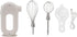 Wynboop Electric Hand Mixer, Mini Household Cordless Frother, Automatic Eggbeater, Double Stick Beer Foam Maker, White,