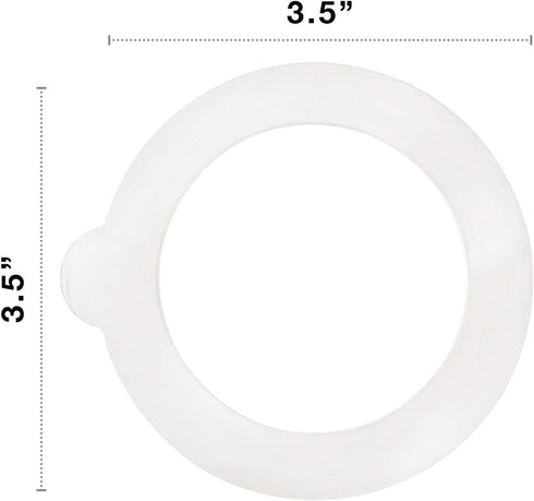 Bormioli Rocco Jar Replacement Gaskets, Set of 6, 3.5’’ Diameter, Food Grade Rubber Sealing Rings