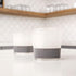 Host Freeze Cooling Cups Set of 2, Old Fashioned Glass with Silicone Band for Whiskey Gifts, Grey