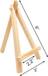 4pcs Pine Wood Mini Easel Triangle Frame - Wedding Table Card Stand Display Holder for Crafts