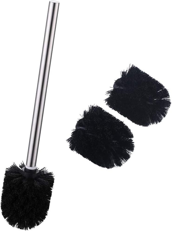 Angle Simple Toilet Brushes - 3 PCS Toilet Bowl Scrubber Brush Head with Cleaner Wand for Bathroom