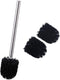 Angle Simple Toilet Brushes - 3 PCS Toilet Bowl Scrubber Brush Head with Cleaner Wand for Bathroom