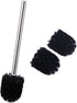 Angle Simple Toilet Brushes - 3 PCS Toilet Bowl Scrubber Brush Head with Cleaner Wand for Bathroom