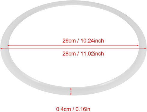 Power Pressure Cooker Silicone Sealing Gasket Ring, Clear Kitchen Tool (Inner Diameter 26cm)