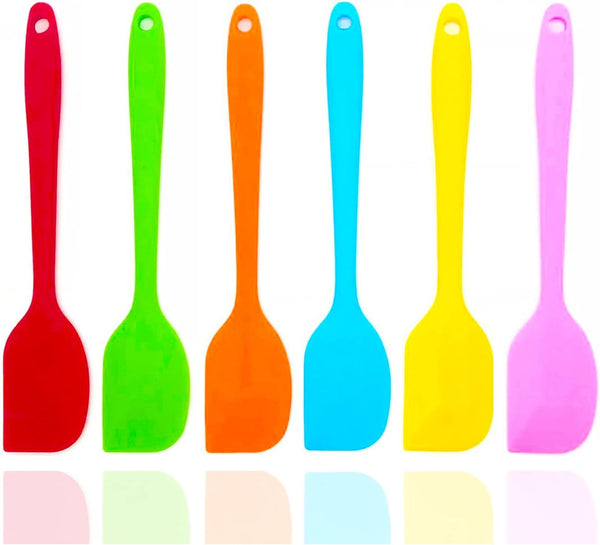 6 Pcs Silicone Spatulas, 8.3 inch Small Rubber Spatula Heat Resistant Non-Stick Baking Mixing Tool