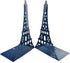 Winterworm Stylish Modern Paris Eiffel Tower Metal Decorative Bookend, Blue, Book Organizer for Home Office