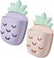 Hemoton 2 Pcs Wall Hanging Storage Basket, Pineapple Bathroom Organizer, Wall Mounted Toothbrush & Phone Holders