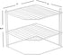 2-Tier 9x9x8.5in Home Basics Corner Rack, White, Vinyl Coated Steel, Rust Resistant, Shelf, Keeps Spices and Cups