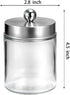 Amolliar Apothecary Jars - Bathroom Vanity Organizer Canister Jar with Lid for Qtips, Cotton Swabs, Makeup Sponges