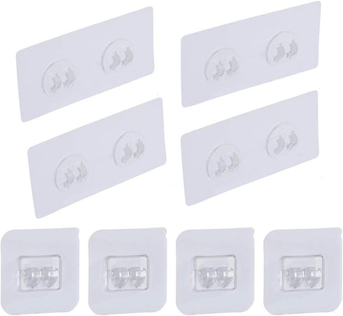 LAIGOO 8 Pcs Shower Caddy Replacement Adhesive Stickers, No Drilling Wall Hooks