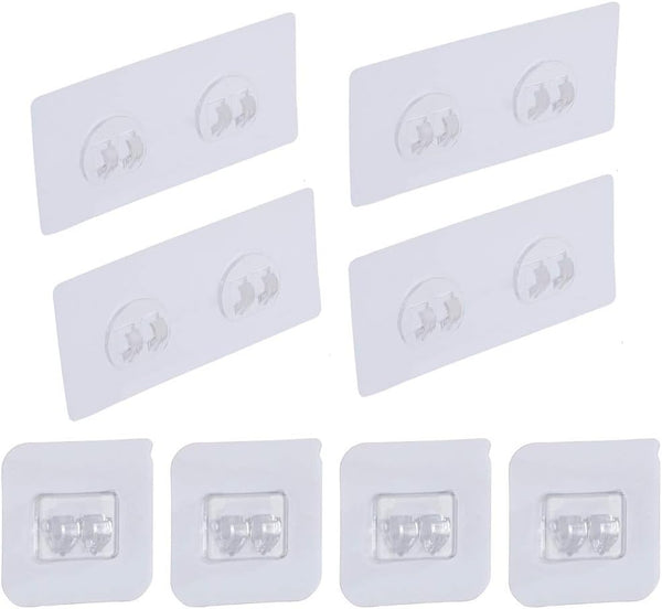 LAIGOO 8 Pcs Shower Caddy Replacement Adhesive Stickers, No Drilling Wall Hooks