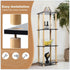 Haeterna 3-Tier Assembly,11.8" 14.1" 31.5" inches. Black Bookshelf, Wooden Bookcase with Open Shelves, for Small
