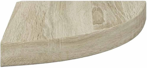 Set 2 9.8x9.8x1.5 vidaXL Corner Shelf of Oak Honeycomb MDF, Metal