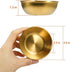 12 Pack 3.5inch Stainless Steel Sauce Dishes Mini Individual Saucers Bowl Round Seasoning Dishes Sushi Dipping Bowl Appetizer Plates, Golden by Amytalk