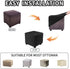 S/Length&Width:13-18"/Height:15-18",Black) Ottoman Covers Slipcover Square Ottoman Covers Protector for Footrest Foot