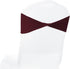 Pack 25 VDS of PCS | Burgundy | Spandex Chair Sashes Bows Without Buckle | Stretch Elastic Banquet Universal Folding