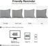 uxcell 2 Pack Pillow Shams, Soft Brushed Microfiber Pillowcases for 90 GSM Polyester, Wrinkle and Fade Resistant, Grey