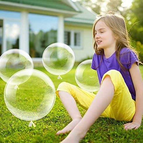 Sumind 30 Pieces Bubble Transparent Bobo Balloons, Crystal Clear Balloons for Birthday Party, Christmas, 18 Inches