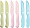 6 Pack Ceramic Paring Knife with Knife Cover, Lightweight Ceramic Knives for Fruit and Vegetable, Small Knife (Ceramic,