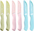 6 Pack Ceramic Paring Knife with Knife Cover, Lightweight Ceramic Knives for Fruit and Vegetable, Small Knife (Ceramic,