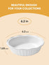LIFVER Set of 4 Ceramic Pie Pans for Baking 6 Inches, 11.6 OZ Deep Round Mini Pie Plates Tart Pans