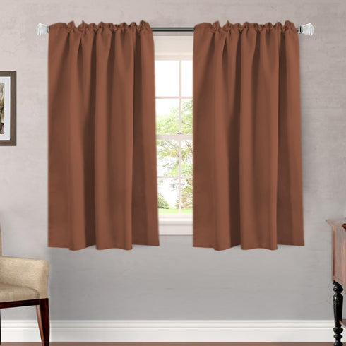 H.VERSAILTEX Blackout Curtains Thermal Insulated Room Darkening Panels for Bedroom (2 Panels, Washed Spice, 52 x 54