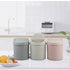2 Liter Mini Desktop Trash Can with Swing Lid, Tiny Garbage Can Trash Bin (Grey)