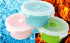 3Pack Collapsible Silicone Food Storage Containers with Lid, 40OZ Foldable Lunch Bowl, Dishwasher Safe