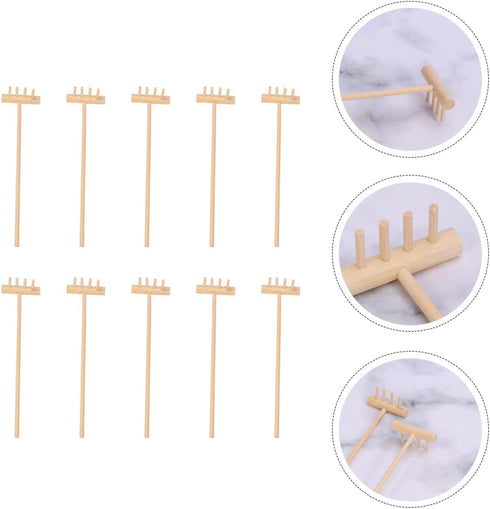 YARNOW 20 pcs Mini Zen Mini Zen Sand rakes Bamboo rake Zen Garden Tool rake Garden Rake Tabletop