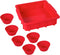 NuWave Silicone Baking Kit, 8x8-inch Baking Pan & Reusable Cupcake Liners, Red, 7pc