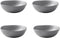 Classic Matte Ceramic Sauce Dishes, Sushi Dipping Bowls, Appetizer Plates with Irregular Edge, Set of 4