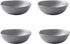 Classic Matte Ceramic Sauce Dishes, Sushi Dipping Bowls, Appetizer Plates with Irregular Edge, Set of 4