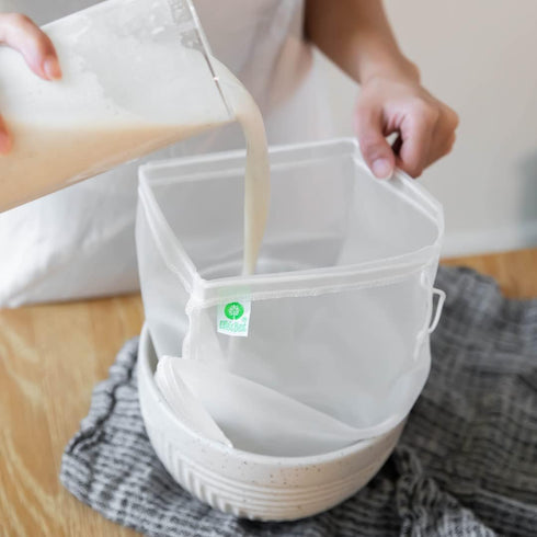 Commercial Pro Quality Nut Milk Bags, Greek Yogurt Strainer Bag & Cold Brew Coffee Bag - Grade Reusable All Purpose