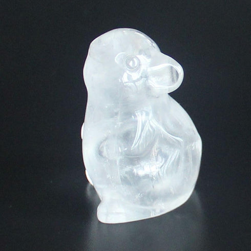Hand Carved Mixed Gemstone Crystal Mouse Rat mice Figurine Animal Carving Statue Office Home Decor 1.5'' (White Quartz)