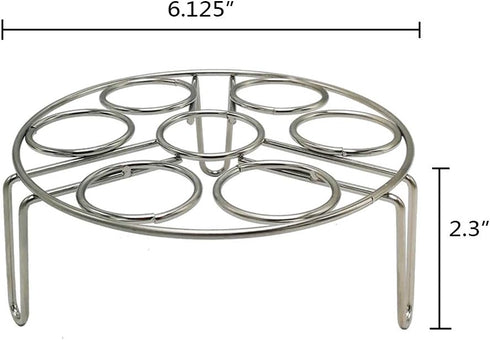Egg Steamer Rack, Alamic Stainless Steel Egg Rack for Instant Pot 3 Quart Accessories, 1 Pack