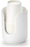 3 oz Original Ceramic Bathroom Cup Dispenser with 5 PLA Paper Cups,