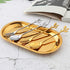 Appetizer Cake Fruit Forks Set of 4 - Gold Leaf Cocktail Picks 4.7 Inches Tasting Dessert Forks Kitchen Accessory for