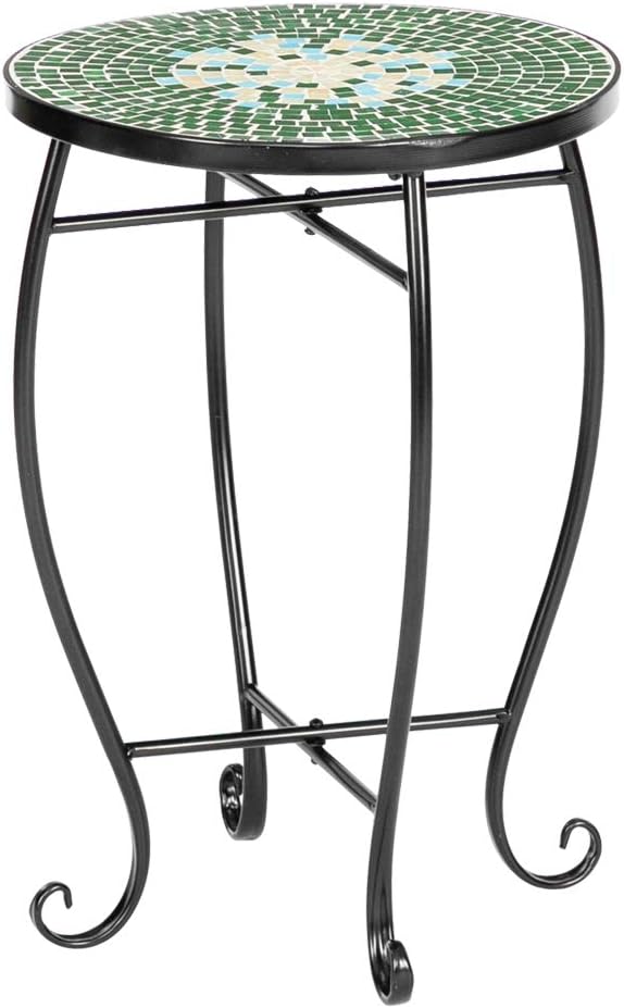 Vasitelan Outdoor Patio Side Table Outdoor Accent Table Bistro Coffee End Small