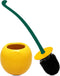 Deep & Sturdy Toilet Bowl Brush with Holder - Orange Bowl Brush