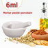6ml Porcelain Pepper Mill, Mortar Pestle, Garlic Spice Grinder, DIY Kitchen Gadget, Pugging Pot, Herbs Bowl Mill Crusher