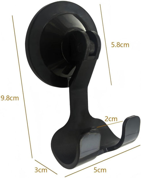2-Pack Razor Holder for Shower with Suction Cup - Vacuum Wreath Hanger for Door, Wall, or Window, No Drill Adhesive