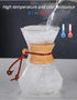 Pour Over Coffee Maker Set with Wood Sleeve, 27oz/800ml Dripper, Cork Stopper