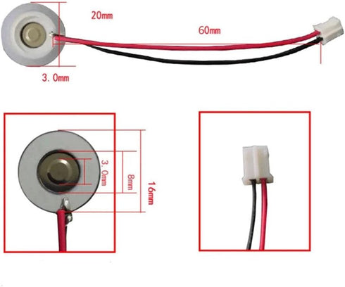 5pcs 20mm Fogger Ceramics Discs with Wire and Sealing Ring, Ultrasonic Mist Maker Humidifier Accessories