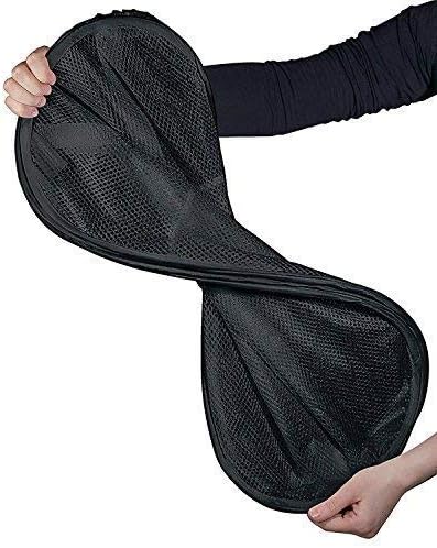 2 Packs Mesh Pop Up Laundry Hamper, Black, Portable Handles, Collapsible for Storage, Foldable for Travel