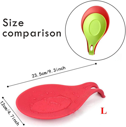 iNeibo Spoon Rest, 5 Inches Large Ceramic Holder for Cooking Utensils, Heat-Resistant, Farmhouse Decor