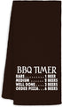 Funny BBQ Kitchen Towels, 16×24 Inch Grilling Towel Accessories, Black Kitchen Decor, Cooking Gifts for Grill Lovers
