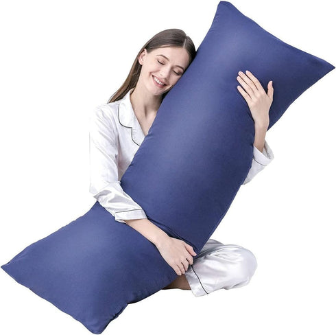 20 54 Inch MoonRest Classic Microsuede Body Pillow Pillowcase - Ultra-Soft Plush - Hidden Zipper X - Cool Black