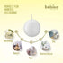 Bolsius 2 Count White Ball Candles - Premium European Quality - 2.75 Inches Unscented Dripless Clean Burning Dinner